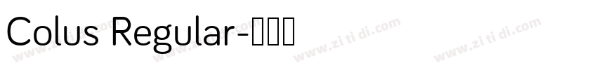 Colus Regular字体转换